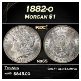 1882-o Morgan Dollar $1 Grades ms65