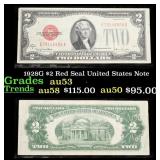 1928G $2 Red Seal United States Note Grades Select