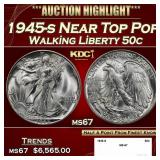 1945-s Walking Liberty Half Dollar Near Top Pop 50