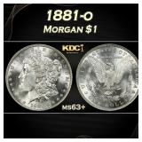 1881-o Morgan Dollar $1 Grades ms63+