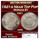 1921-s Morgan Dollar Near Top Pop! $1 ms66 SEGS