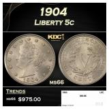 1904 Liberty Nickel 5c ms66 SEGS