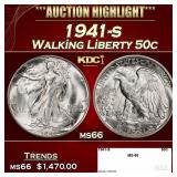1941-s Walking Liberty Half Dollar 50c ms66 SEGS
