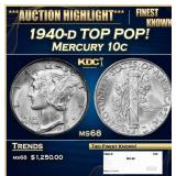 1940-d Mercury Dime TOP POP! 10c ms68 SEGS