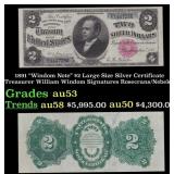 1891 $2 Large Size Silver Certificate 'Windom Note
