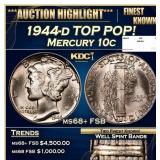 1944-d Mercury Dime TOP POP! 10c ms68+ FSB SEGS