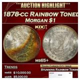 1878-cc Morgan Dollar Rainbow Toned $1 ms65+ SEGS