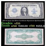 1923 $1 large size Silver Certificate Grades vf+ S