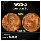 1932-d Lincoln Cent 1c Grades ms66 rd