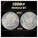 1898-p Morgan Dollar $1 Grades ms62