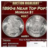 1890-s Morgan Dollar Near Top Pop! $1 ms66+ SEGS