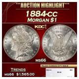 1884-cc Morgan Dollar $1 ms66 SEGS