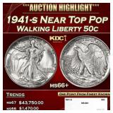 1941-s Walking Liberty Half Dollar Near Top Pop 50