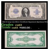 1923 $1 large size Silver Certificate Grades Selec