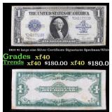 1923 $1 large size Silver Certificate Grades xf Si