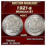 1921-s Morgan Dollar $1 Grades ms65