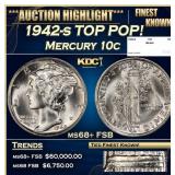 1942-s Mercury Dime TOP POP! 10c ms68+ FSB SEGS