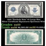 1923 $5 Large Size Silver Certificate 'Porthole No