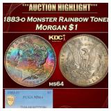 PCGS 1883-o Morgan Dollar Monster Rainbow Toned $1