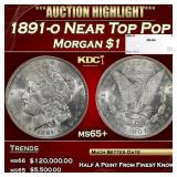 1891-o Morgan Dollar Near Top Pop $1 ms65+ SEGS