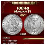 1884-s Morgan Dollar $1 ms62 USCG