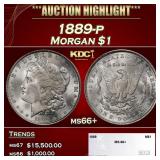 1889-p Morgan Dollar $1 ms66+ SEGS