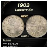 1903 Liberty Nickel 5c Grades ms65+