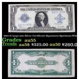 1923 $1 large size Silver Certificate Grades Choic