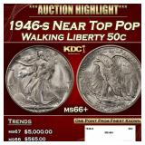 1946-s Walking Liberty Half Dollar Near Top Pop 50