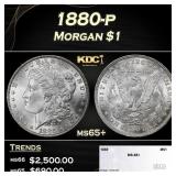 1880-p Morgan Dollar $1 ms65+ SEGS