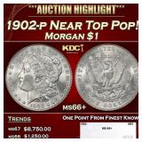 1902-p Morgan Dollar Near Top Pop! $1 ms66+ SEGS