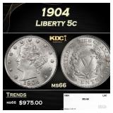 1904 Liberty Nickel 5c ms66 SEGS