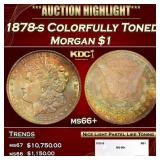 1878-s Morgan Dollar Colorfully Toned $1 ms66+ SEG