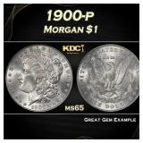 1900-p Morgan Dollar $1 Grades ms65