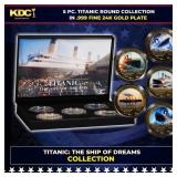 5 Coin Titanic Remembrance Gold Plated Round Colle