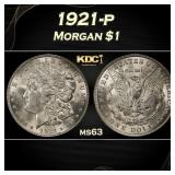1921-p Morgan Dollar $1 Grades ms63