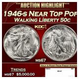 1946-s Walking Liberty Half Dollar Near Top Pop 50