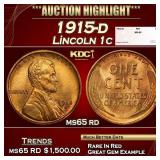1915-d Lincoln Cent 1c ms65 rd SEGS