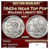 1943-s Walking Liberty Half Dollar Near Top Pop 50