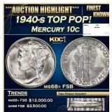 1940-s Mercury Dime TOP POP! 10c ms68+ FSB SEGS