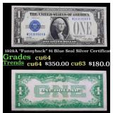 1928A $1 Blue Seal Silver Certificate 'Funnyback'