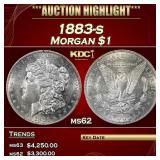 1883-s Morgan Dollar $1 ms62 USCG
