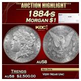 1884-s Morgan Dollar $1 au58 SEGS