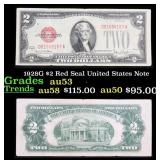 1928G $2 Red Seal United States Note Grades Select