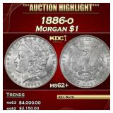 1886-o Morgan Dollar $1 ms62+ USCG