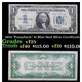 1934 $1 Blue Seal Silver Certificate 'Funnyback' G