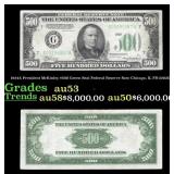 1934A $500 Green Seal Federal Reserve Note Preside