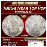 1885-s Morgan Dollar Near Top Pop $1 ms66+ SEGS