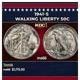 1941-s Walking Liberty Half Dollar 50c ms66 SEGS