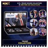 6 Coin President Donald Trump Gold Plated Round Co